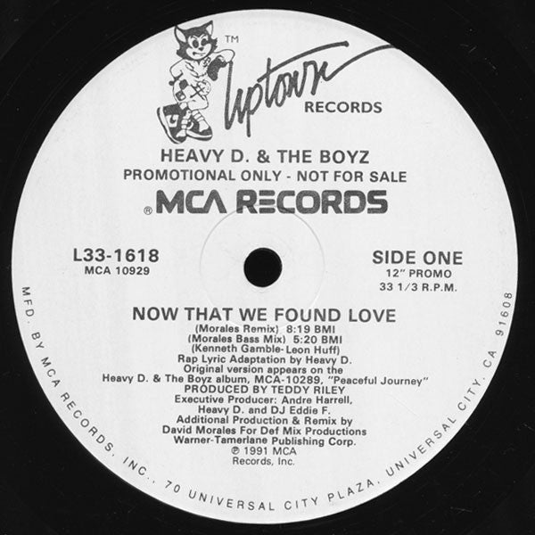 Heavy D. & The Boyz : Now That We Found Love (12", Single, Promo)
