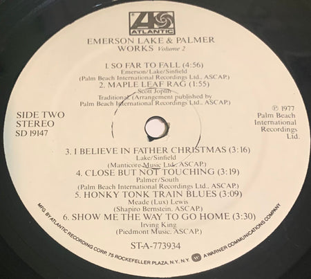 Emerson, Lake & Palmer : Works Volume 2  (LP, Album, GRT)