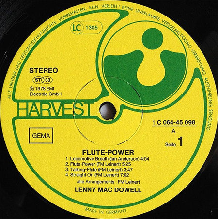 Lenny Mac Dowell : Flute Power (LP, Album)