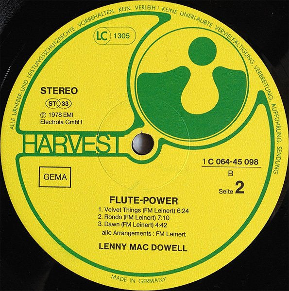 Lenny Mac Dowell : Flute Power (LP, Album)