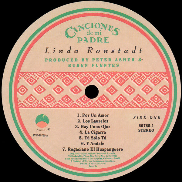 Linda Ronstadt : Canciones De Mi Padre (LP, Album, Spe)