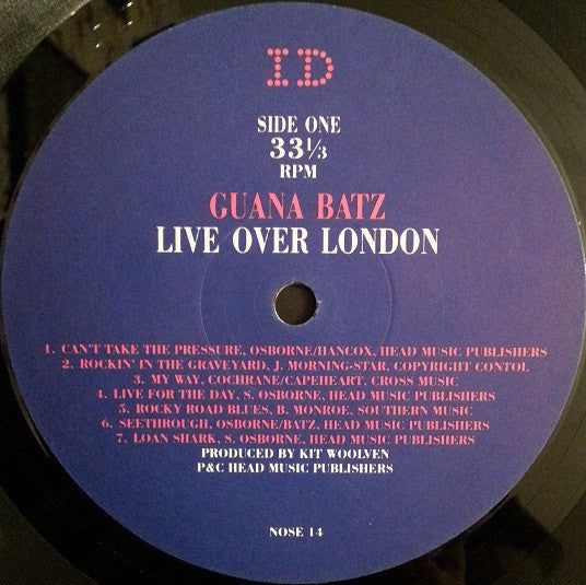 The Guana Batz : Live Over London (LP, Album, Gat)