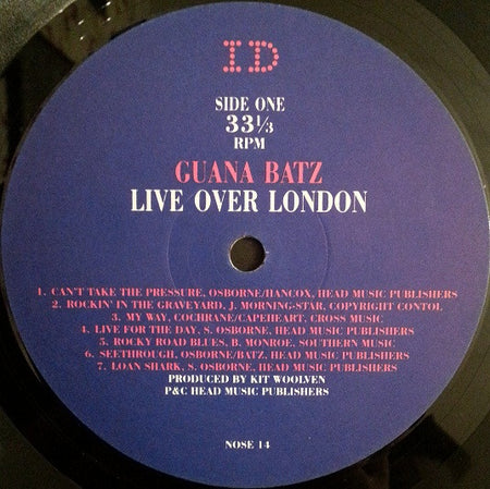 The Guana Batz : Live Over London (LP, Album, Gat)