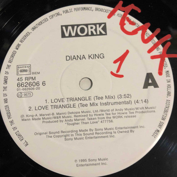 Diana King : Love Triangle (12", Maxi)