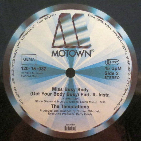 The Temptations : Miss Busy Body (12", Maxi)