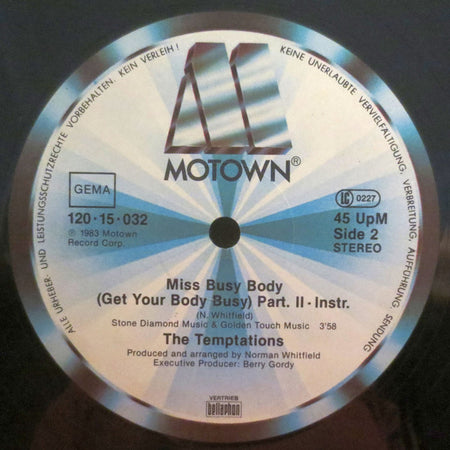 The Temptations : Miss Busy Body (12", Maxi)