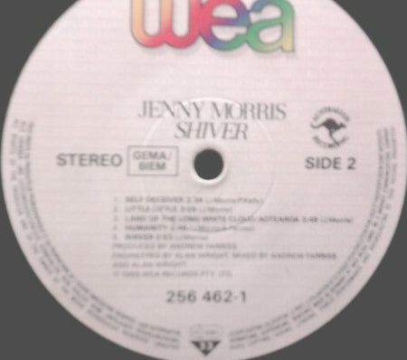 Jenny Morris : Shiver (LP, Album, Gat)