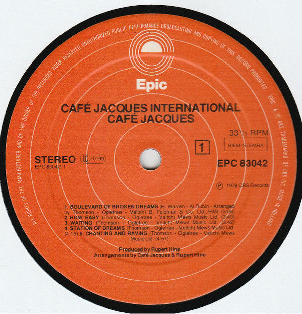 Café Jacques : Café Jacques International (LP, Album)