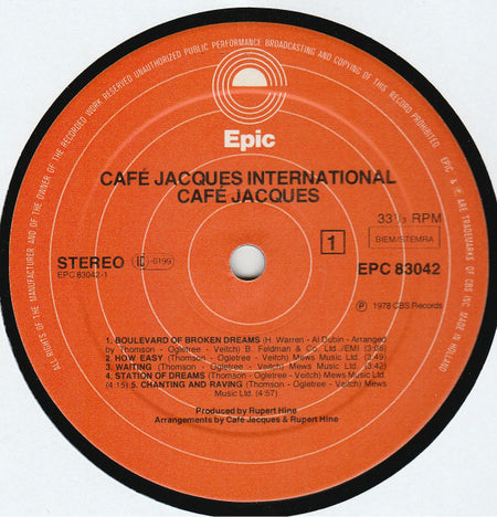 Café Jacques : Café Jacques International (LP, Album)