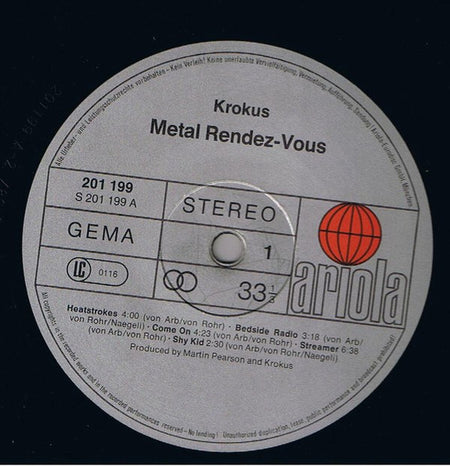Krokus : Metal Rendez-vous (LP, Album)