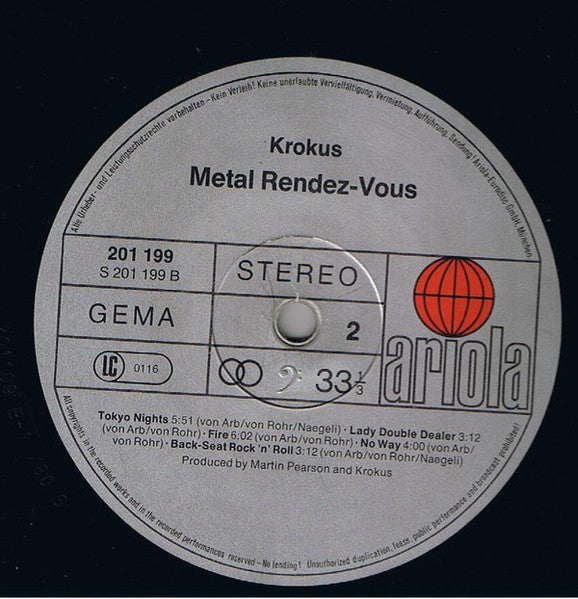 Krokus : Metal Rendez-vous (LP, Album)