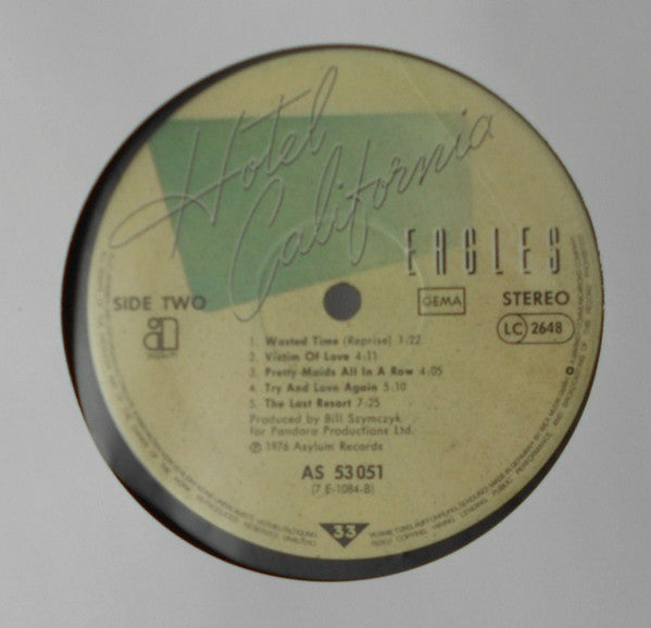Eagles : Hotel California (LP, Album, RE, Gat)