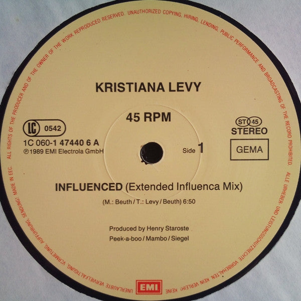 Kristiana Levy : Influenced (12", Maxi)