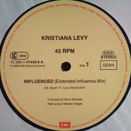 Kristiana Levy : Influenced (12", Maxi)