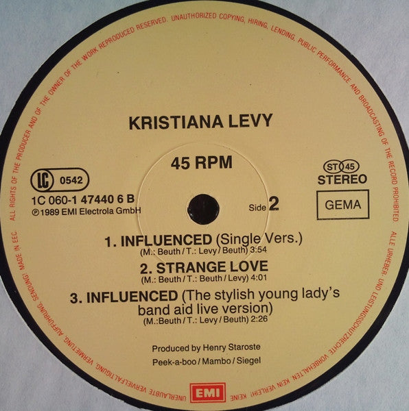 Kristiana Levy : Influenced (12", Maxi)