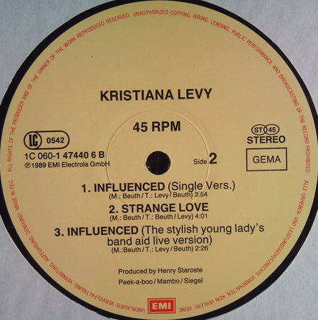 Kristiana Levy : Influenced (12", Maxi)