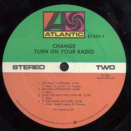 Change : Turn On Your Radio (LP, Album)