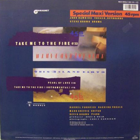 This Island Earth : Take Me To The Fire (12", Maxi)