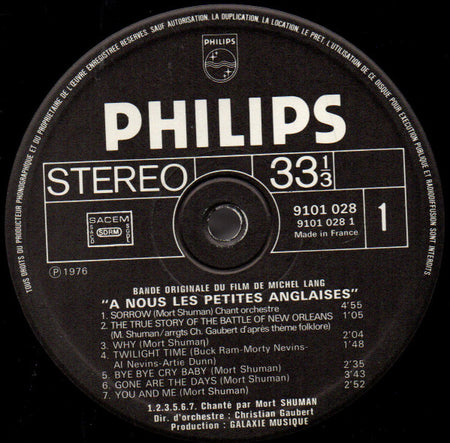 Mort Shuman : À Nous Les Petites Anglaises ! (LP, Album, C.I)