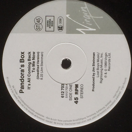 Pandora's Box (2) : It's All Coming Back To Me Now (12")