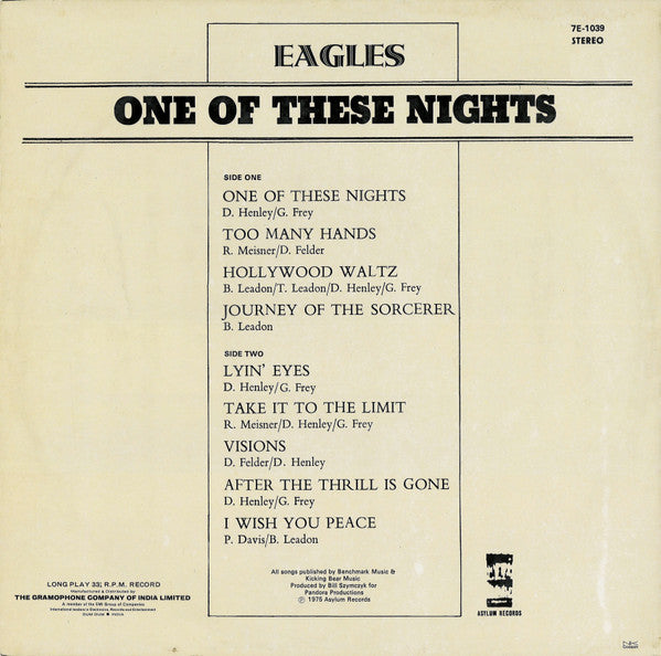Eagles : One Of These Nights (LP, Album)
