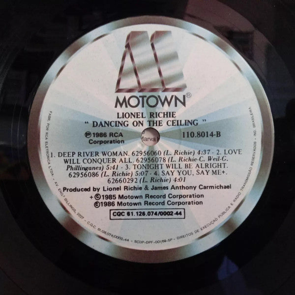 Lionel Richie : Dancing On The Ceiling (LP, Album)
