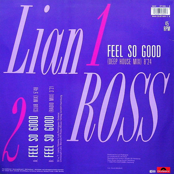 Lian Ross : Feel So Good (12")