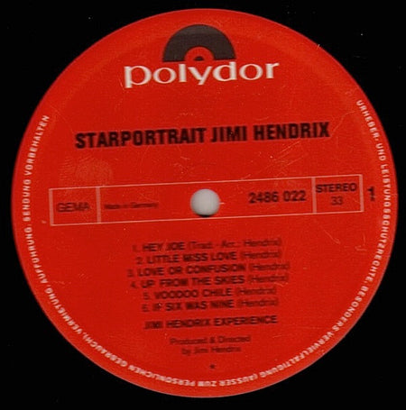 The Jimi Hendrix Experience : Starportrait Jimi Hendrix (2xLP, Comp, RE, RP + Box)