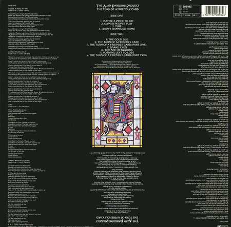 The Alan Parsons Project : The Turn Of A Friendly Card (LP, Album, RE)