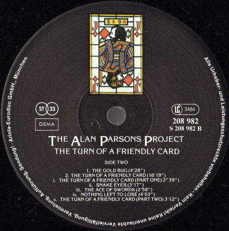 The Alan Parsons Project : The Turn Of A Friendly Card (LP, Album, RE)