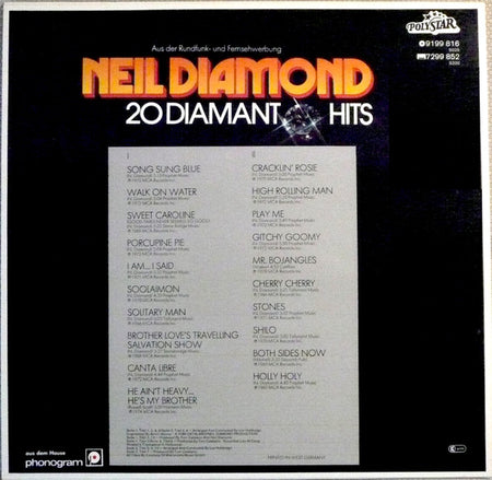 Neil Diamond : 20 Diamant Hits (LP, Comp)