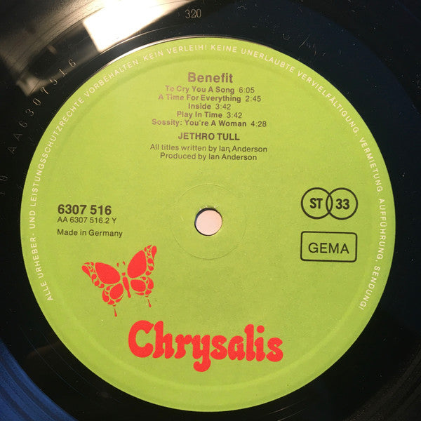 Jethro Tull : Benefit (LP, Album, RE, Gat)