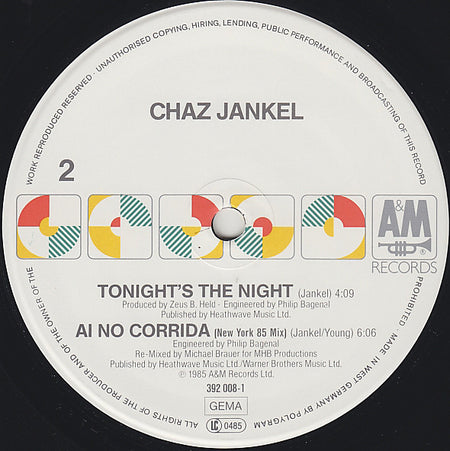 Chas Jankel : No. 1 (12", Maxi)