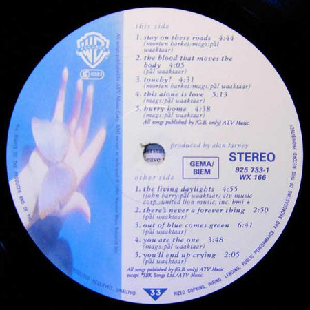 a-ha : Stay On These Roads (LP, Album, Als)