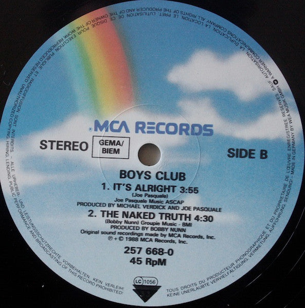 Boys Club : I Remember Holding You (12", Single)