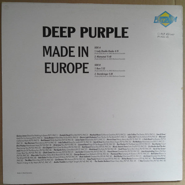 Deep Purple : Made In Europe (LP, Album, RE)