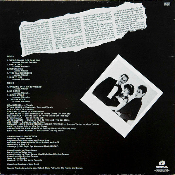 Jane Bond & The Undercovermen : Jane Bond And The Undercover Men (LP, Album, RE)