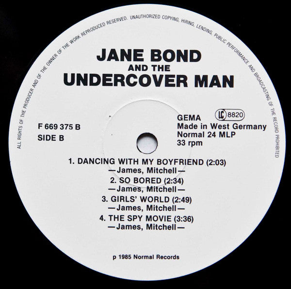 Jane Bond & The Undercovermen : Jane Bond And The Undercover Men (LP, Album, RE)