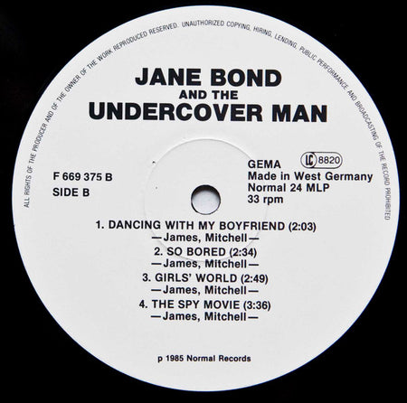 Jane Bond & The Undercovermen : Jane Bond And The Undercover Men (LP, Album, RE)