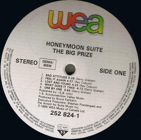 Honeymoon Suite : The Big Prize (LP, Album)