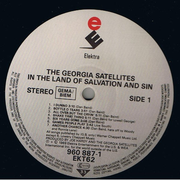 The Georgia Satellites : In The Land Of Salvation And Sin (LP, Album)