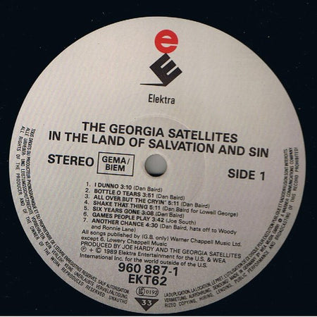 The Georgia Satellites : In The Land Of Salvation And Sin (LP, Album)
