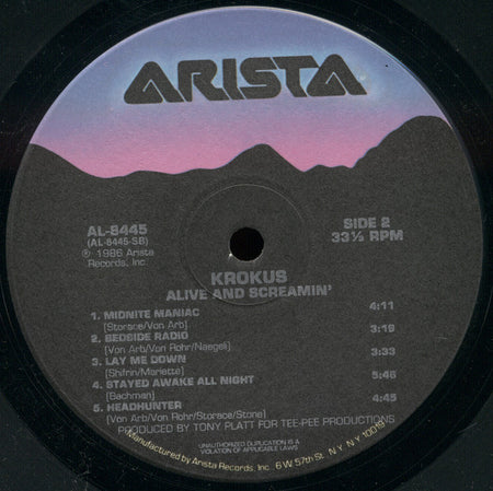 Krokus : Alive And Screamin' (LP, Album)
