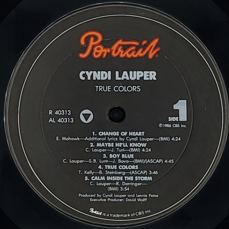 Cyndi Lauper : True Colors (LP, Album, Car)