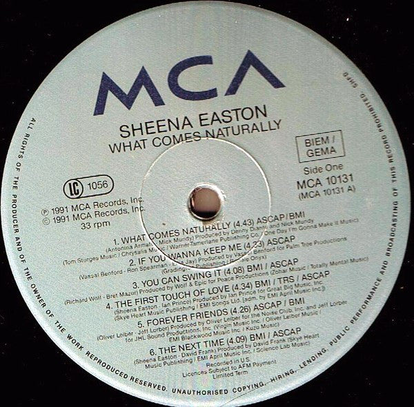 Sheena Easton : What Comes Naturally (LP, Album)