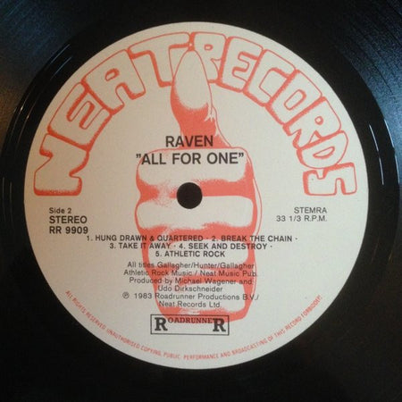 Raven (6) : All For One (LP, Album)