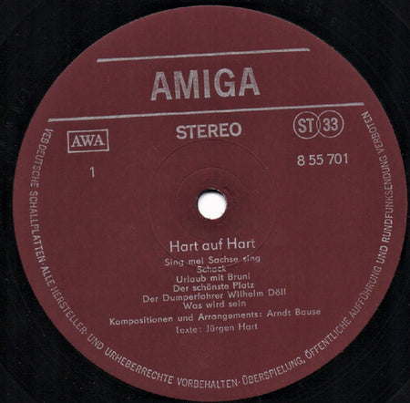 Jürgen Hart : Hart Auf Hart (LP, Album, Red)