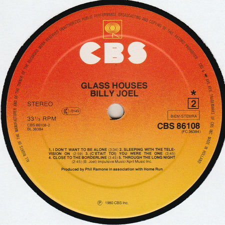 Billy Joel : Glass Houses (LP, Album)