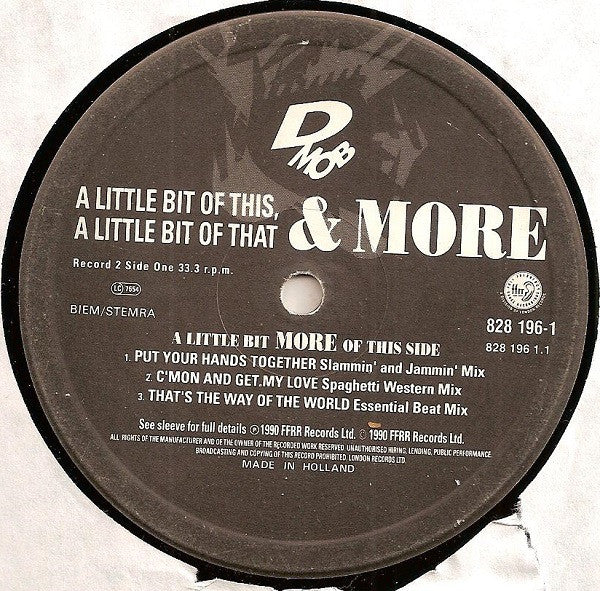 D Mob : A Little Bit Of This, A Little Bit Of That & More (2x12")