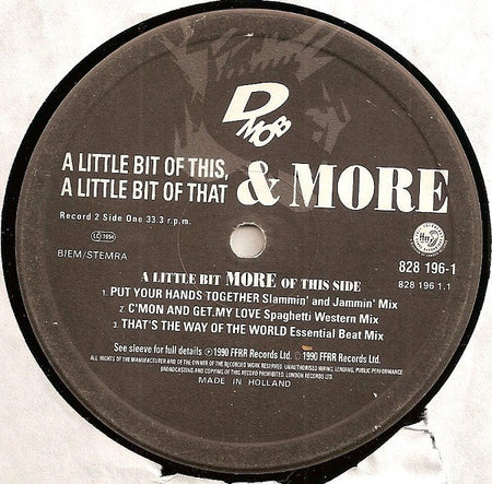 D Mob : A Little Bit Of This, A Little Bit Of That & More (2x12")